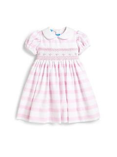 Anavini Infants Striped Pique Dress & Bloomers Set   White Pink