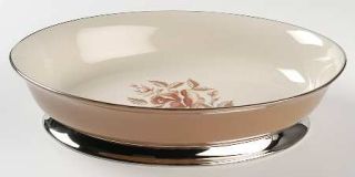 Flintridge Cocoa Rose (Rim) 9 Oval Vegetable Bowl, Fine China Dinnerware   Brow