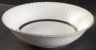 Mikasa Silver Swirl 9 Round Vegetable Bowl, Fine China Dinnerware   White,Swirl
