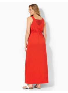 Plus Size Knotted Knit Maxi Catherines Womens Size 3X, Molten Lava