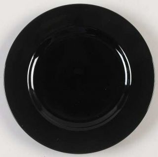 Fitz & Floyd Total Color Black (Round) Salad Plate, Fine China Dinnerware   Blac