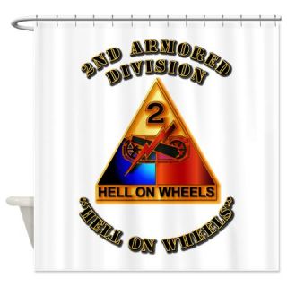  Army   Division   2nd Armored Shower Curtain  Use code FREECART at Checkout