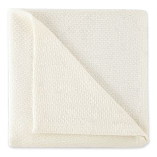 JCP Home Collection  Home Woven Cotton Blanket, Ivory