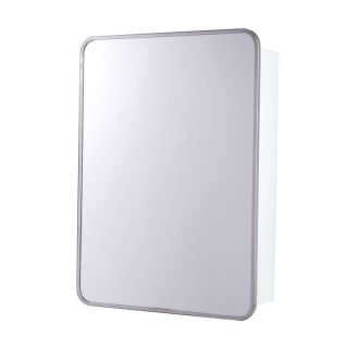 Ketcham 16W x 28H in. Single Door Surface Mount Medicine Cabinet   Rounded