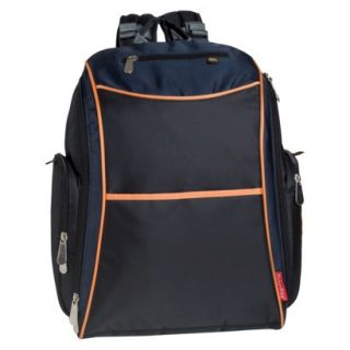 Fisher Price Urban Backpack Diaper Bag   Black/Orange/Navy
