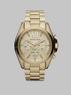 Michael Kors Goldtone Stainless Steel Chronograph Watch   Gold