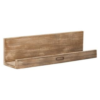 Wall Shelf BP Industries 22 Weathered Ledge with Label   Coffee