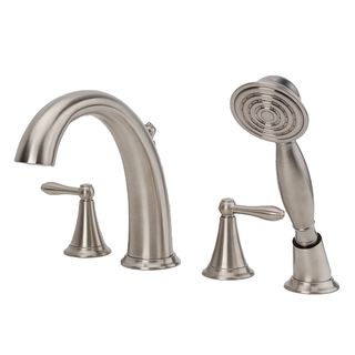 Fontaine Montbeliard Brushed Nickel Roman Tub Faucet With Handheld Shower