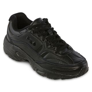Fila Memory Workshift Slip Resistant Womens Athletic Shoes, Black