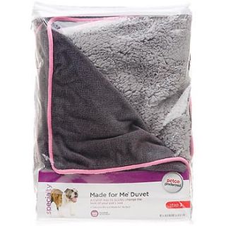 Made for Me Pink and Gray Duvet Dog Bed Cover, 40 L X 30 W