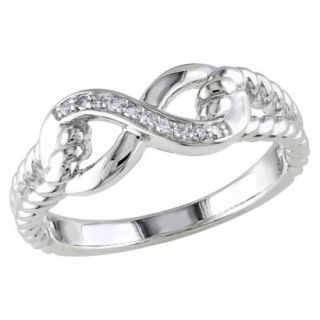 0.5 CT.T.W. Diamond Infinity Cocktail Ring in Sterling Silver   Size 6