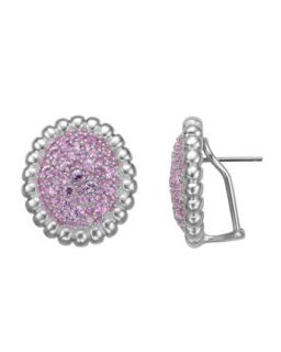 Nuage Pavï¿½ Pink Sapphire Large Button Earrings