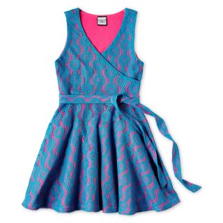 FLOWERS BY ZOE by Kourageous Kids Wrap Dress   Girls 6 16, Blue, Girls
