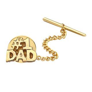 #1 Dad Gold Plated Tie Tack