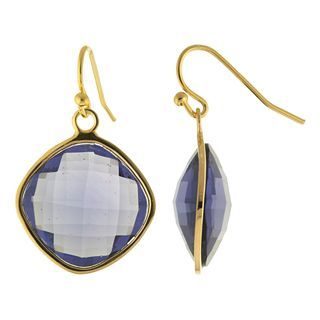 ATHRA Purple Resin Square Drop Earrings, Womens