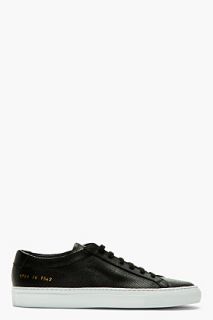 Common Projects Black Perforated Original Achilles Sneakers