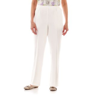 Alfred Dunner Pull On Pants   Petite, White, Womens