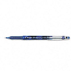 Pilot P 500 Roller Ball Stick Gel Pen, Blue Ink, Extra Fine Point, Dozen, DZ  Pil38601