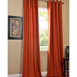Rusty Faux Cotton Cotenza Grommet style Curtain Panel