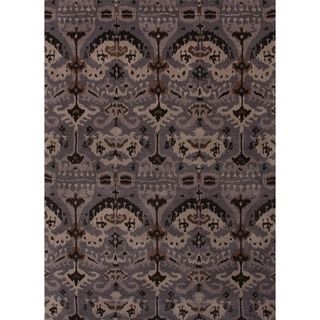 Hand tufted Transitional Gray Wool Rug (2 X 3)