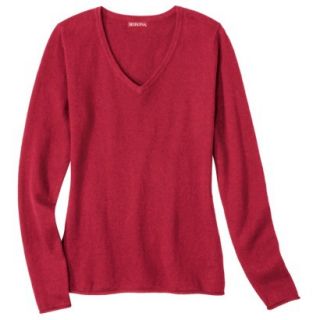 Merona Womens Cashmere Blend V Neck Pullover Sweater   Ruby Hill   XXL
