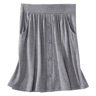 Merona Womens Knit Casual Button Skirt   Heather Gray   S