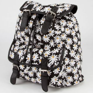 Daisy Print Backpack Black One Size For Women 234670100