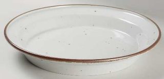 Dansk Brown Mist 13 Deep Round Platter, Fine China Dinnerware   Brown Specks, C