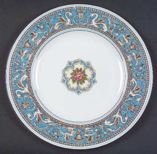 Wedgwood Florentine Turquoise Fruit Center,White Luncheon Plate, Fine China Dinn