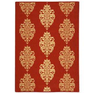 Indoor/ Outdoor St. Martin Red/ Natural Rug (710 Square)