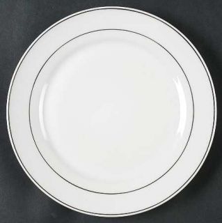 Oneida Splendid Platinum Salad Plate, Fine China Dinnerware   All White,Platinum