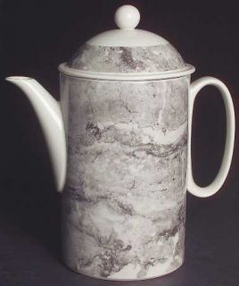 Villeroy & Boch Ravenna Coffee Pot & Lid, Fine China Dinnerware   Black&Gray Mar