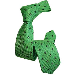 Dmitry Boys Green Woven Italian silk Patterned Tie (GreenApproximate length 48 inchesApproximate width 2.25 inchesMaterials 100 percent silkMade in ItalyCare instructions Dry clean )