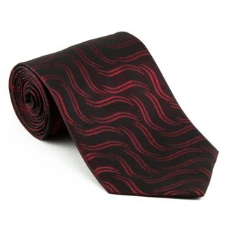 Platinum Ties Mens Red Suave Necktie