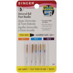 Singer Universal Ballpoint Sewing Machine Needles (package Of Five)
