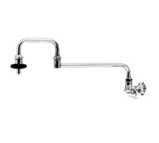 T&S Brass Pot Filler Faucet w/ 24 in Double Joint Nozzle, Splash Mounted