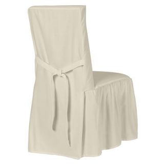 Simply Shabby Chic Cotton Duck Dining Chair Slipcover   Khaki