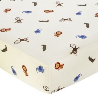 Jungle Time Fitted Crib Sheet   Print