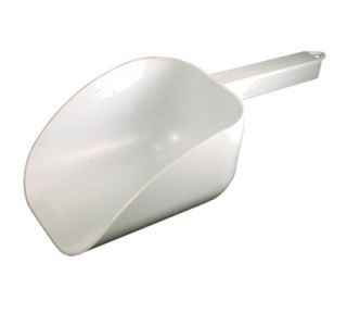 Bar Maid 32 oz Scoop   Flat Bowl with Hook Handle, White