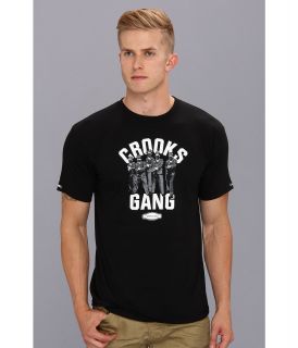 Crooks & Castles Mobbin Knit Crew T Shirt Mens Short Sleeve Pullover (Black)