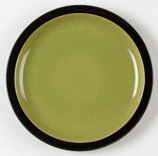Denby Langley Duets Black And Green Dinner Plate, Fine China Dinnerware   Black