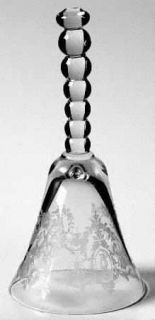 Tiffin Franciscan Cherokee Rose Bell   Stem #17403, Etched