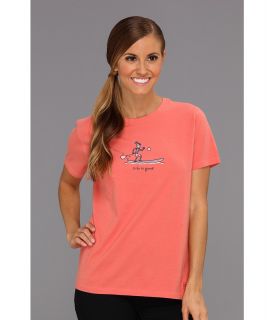 Life is good Beach Crusher Tee Womens T Shirt (Orange)