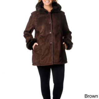 Excelled Plus Shearling Coat With Hood