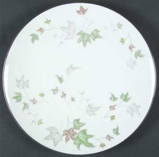 Noritake Maple Leaf Dinner Plate, Fine China Dinnerware   Rose, Green, Gray & Ta