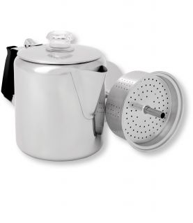 GSI Glacier Stainless Steel Percolator, Six Cup