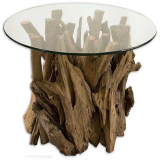 Uttermost 25519 Cocktail Table, Driftwood 36 Glass Top