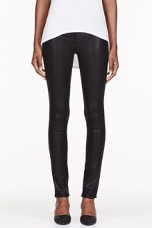 Helmut Helmut Lang Black Waxed Bat Wash Legging