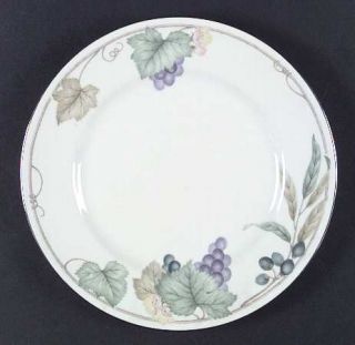 Noritake Grape Arbor Dinner Plate, Fine China Dinnerware   Purple&Blue Grapes,Gr