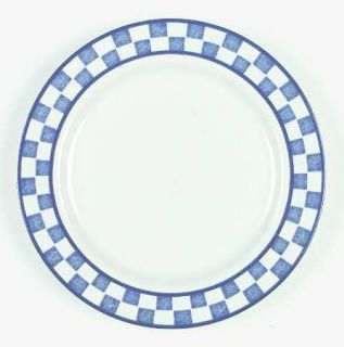 Nancy Calhoun Checks Sapphire Dinner Plate, Fine China Dinnerware   Country Cuis